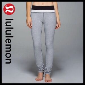 Lululemon Skinny Groove Pant *Full-On Luon •Heathered Herringbone Black/White